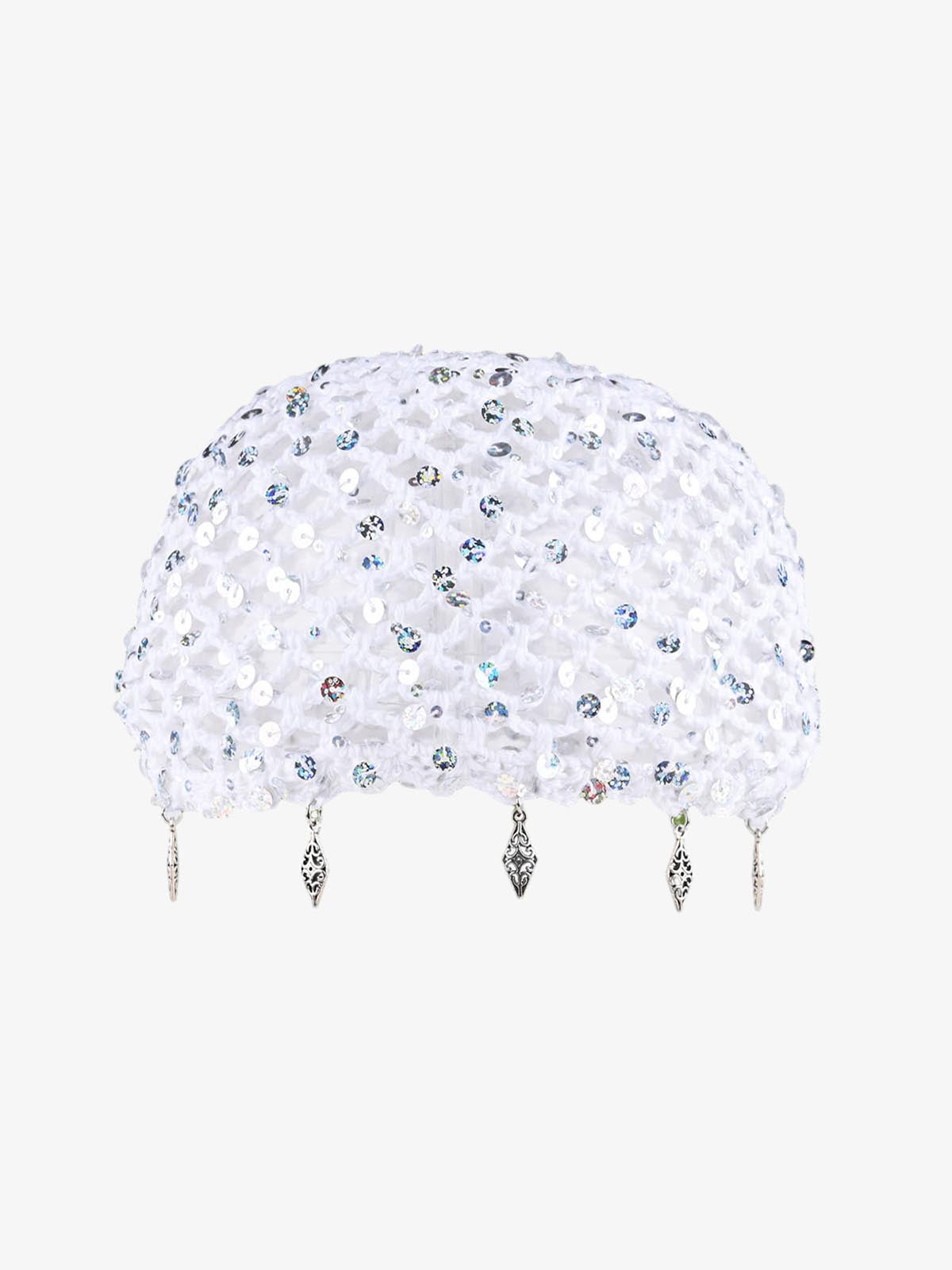 Vintage Sequin Mesh Beaded Fringe Cap