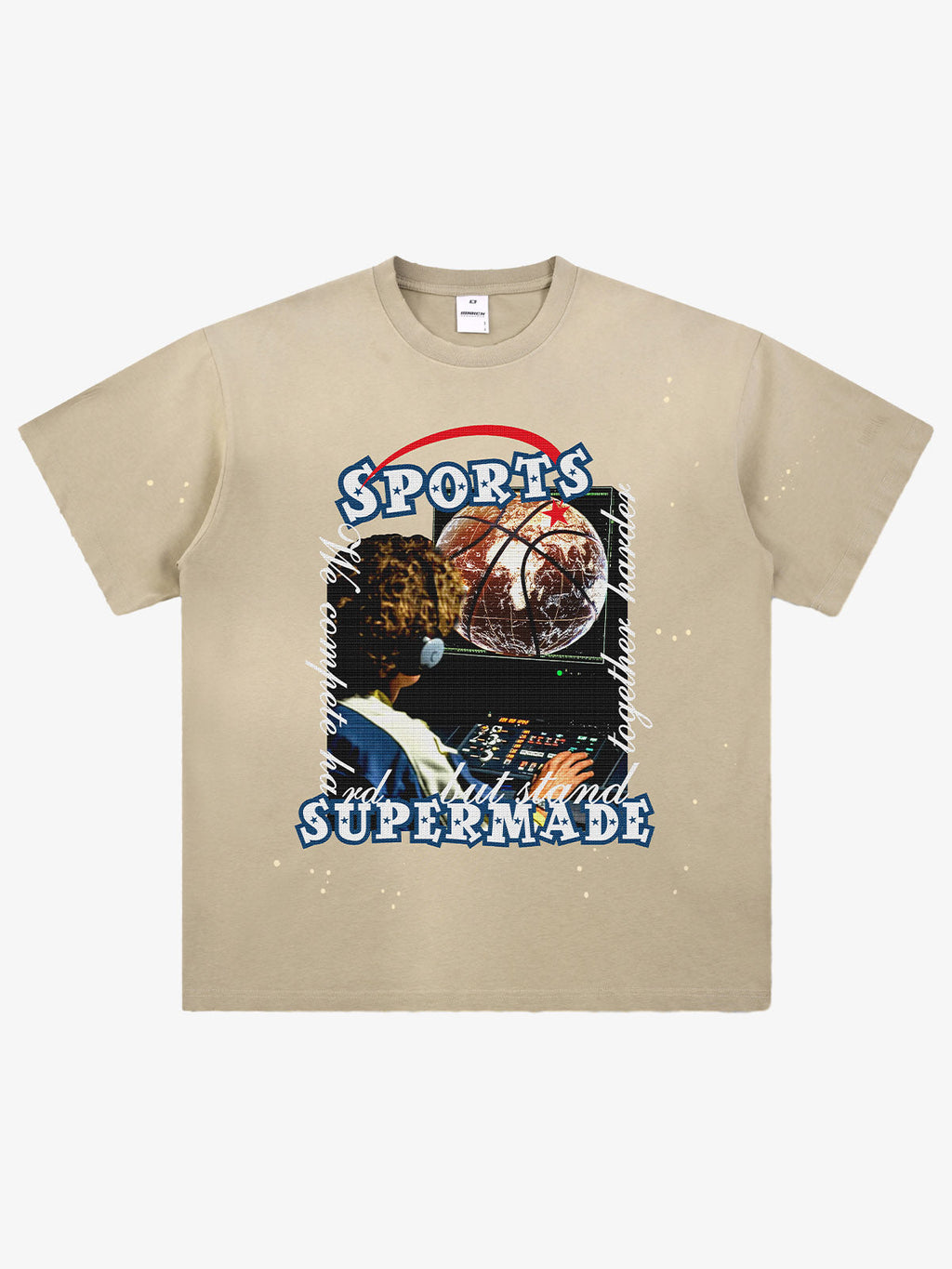 precipice Vintage Sports Basketball Graphic T-Shirt
