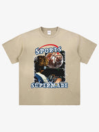 precipice Vintage Sports Basketball Graphic T-Shirt