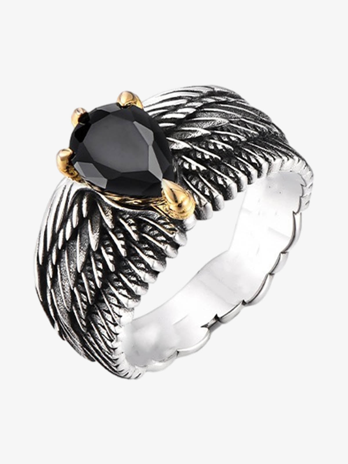 Gothic Wing Stone Ring