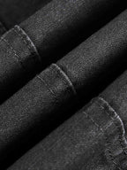 Clean Cut Leather Contrast Collar Pocket Jacket