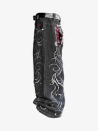 Dragon Embroidery Gothic Wide Leg Jeans