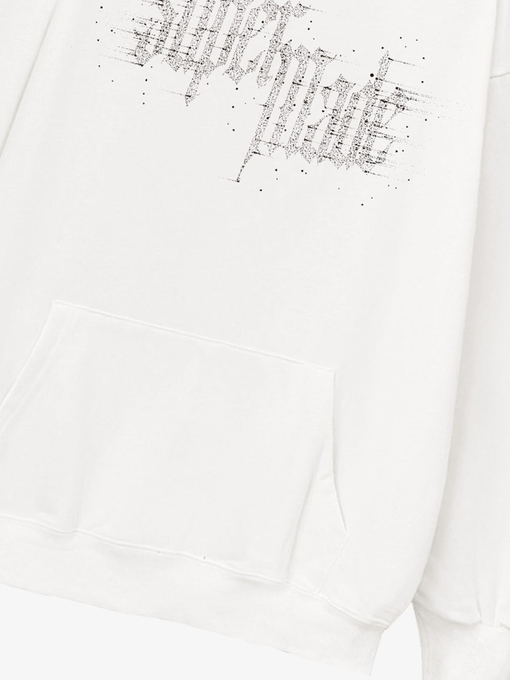 Rhinestone Distressed Letter Graphic Hoodie