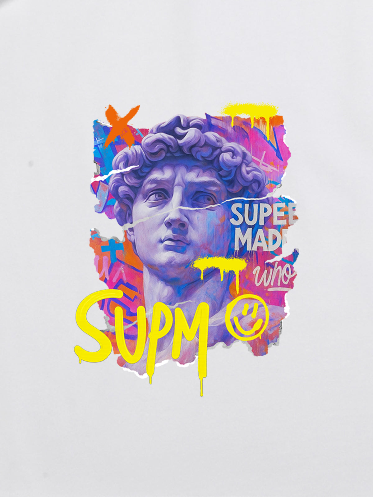 David Sculpture Vibrant Graffiti Art T-Shirt