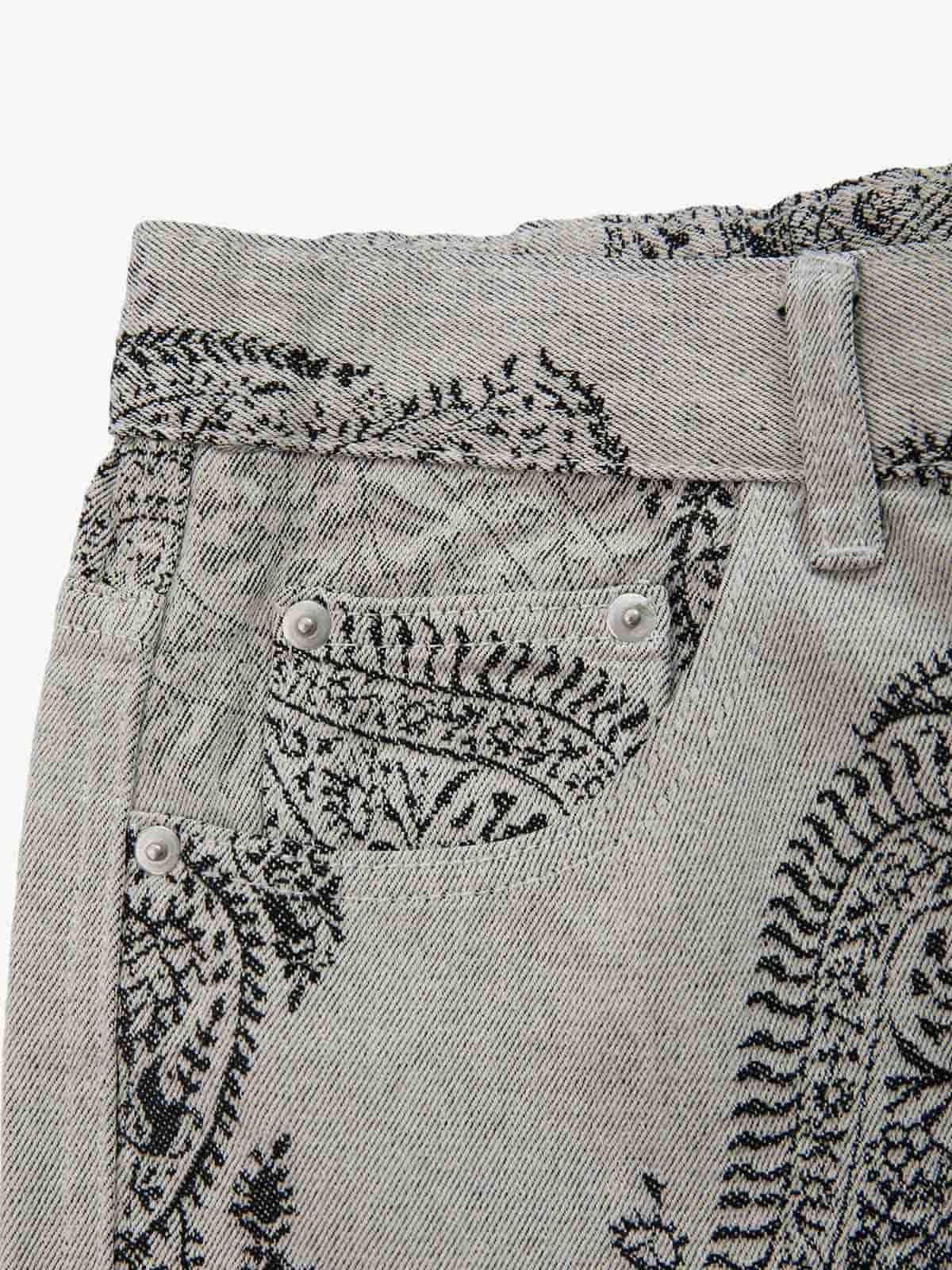 Paisley Jacquard Denim Jeans