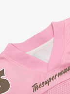 Retro Graphic Flame Number Print Long-Sleeve Jersey T-Shirt