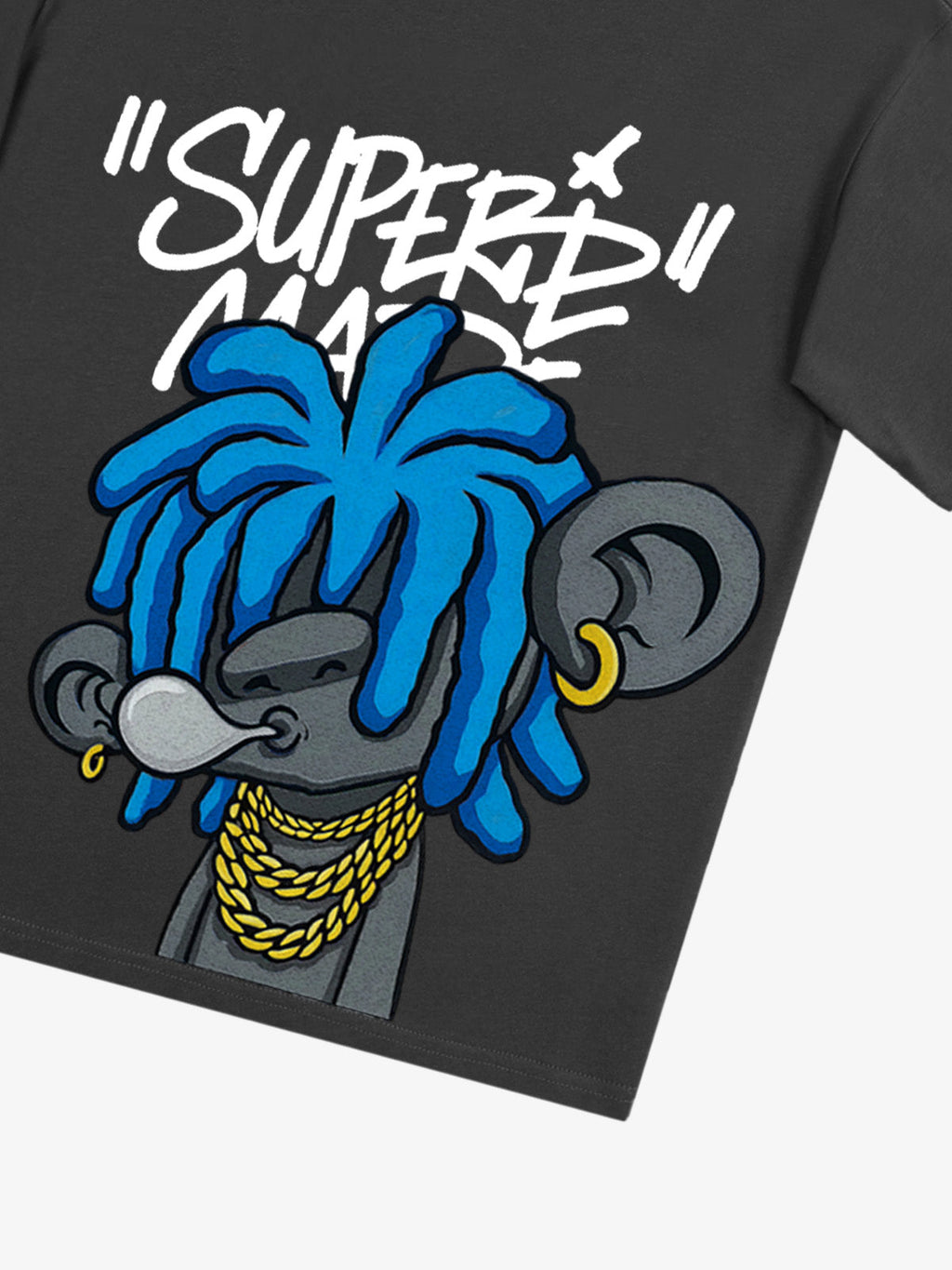 Theprecipice Graffiti Trend Blue Dreadlock Boy T-Shirt