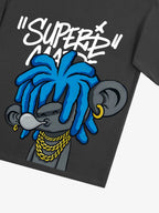 Theprecipice Graffiti Trend Blue Dreadlock Boy T-Shirt