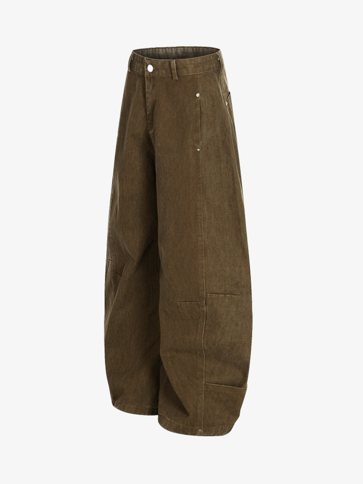 Washed Panel Cut Wide Leg Denim Jeans