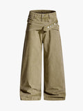 Street Detachable Belt Baggy Pants