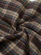 Vintage Plaid Pleated Multi-Pocket Cargo Casual Pants - 2524