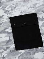 Camo Embroidered Double Waist Lace-Up Wide Leg Cargo Pants - 2599