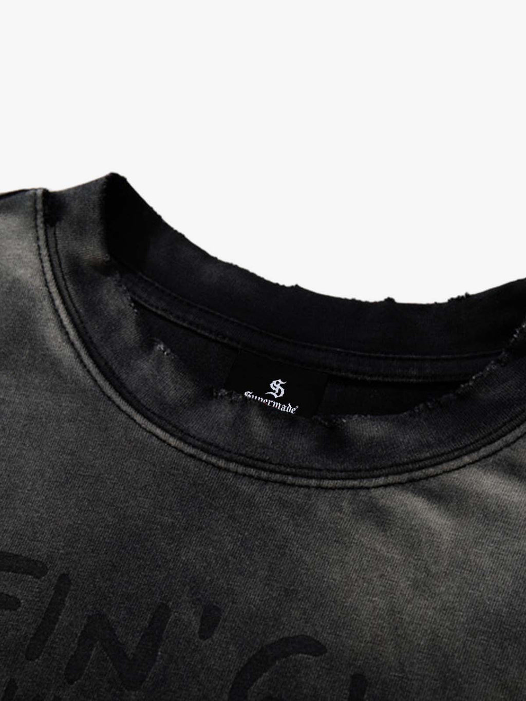 Washed Graphic Print Cotton T-Shirt