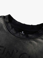 Washed Graphic Print Cotton T-Shirt