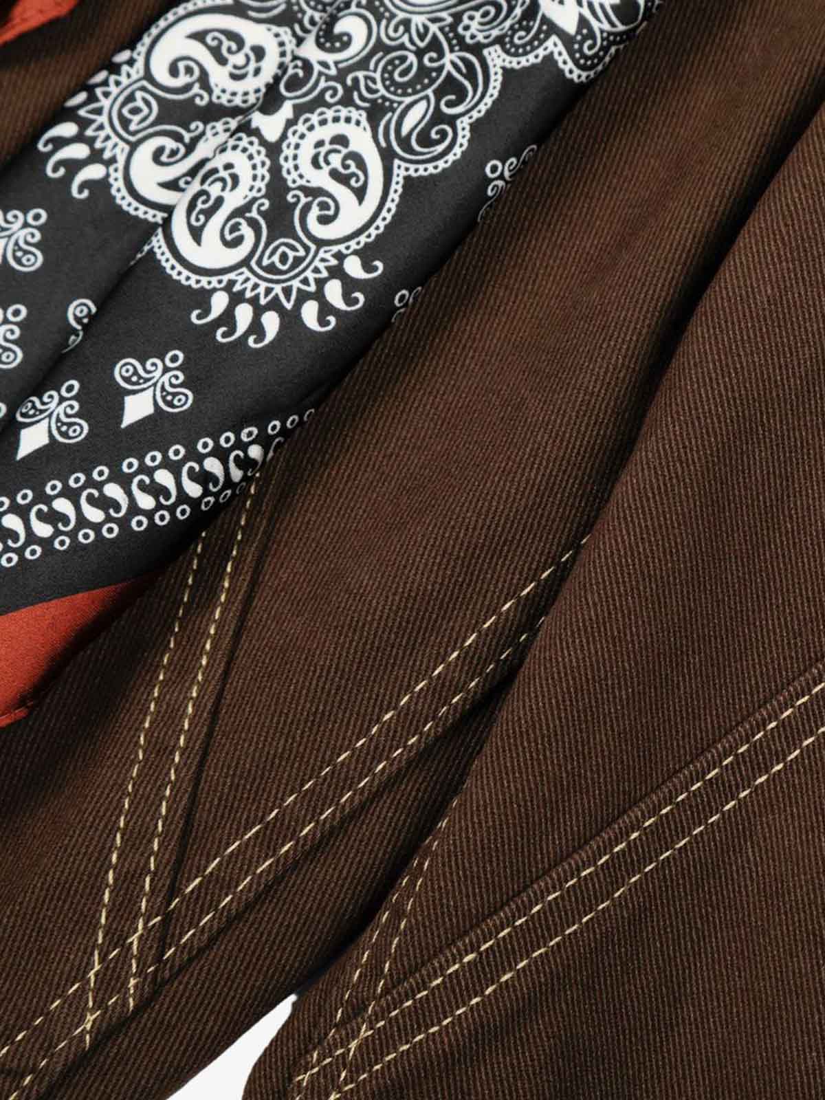 Vintage Silk Scarf Tie Detail Barrel Jeans