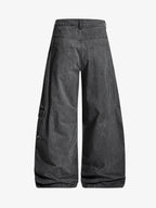 Washed Cargo Webbing Barrel Pants