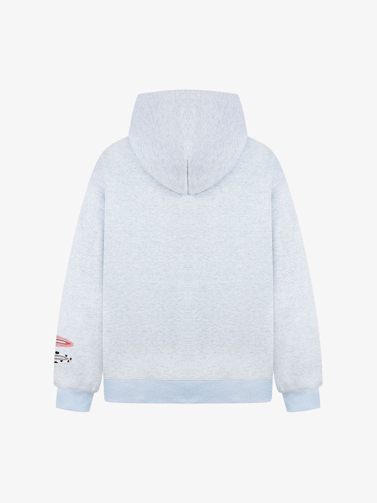 Detachable Hair Clip Decoration Zip Up Hoodie