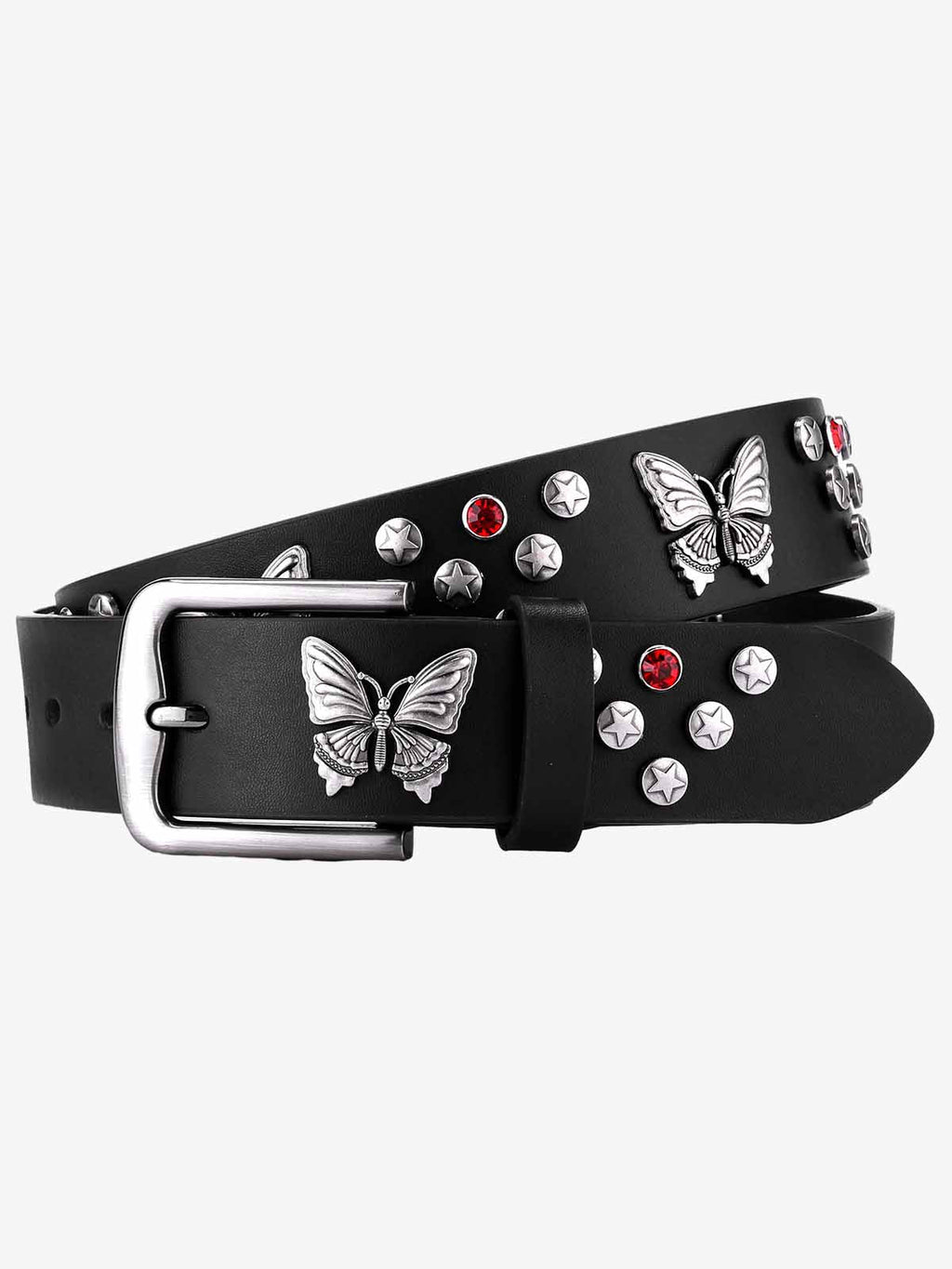 Vintage Butterfly & Star Studded Punk Belt