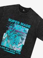 precipice Blue Art Graffiti Pattern T-Shirt