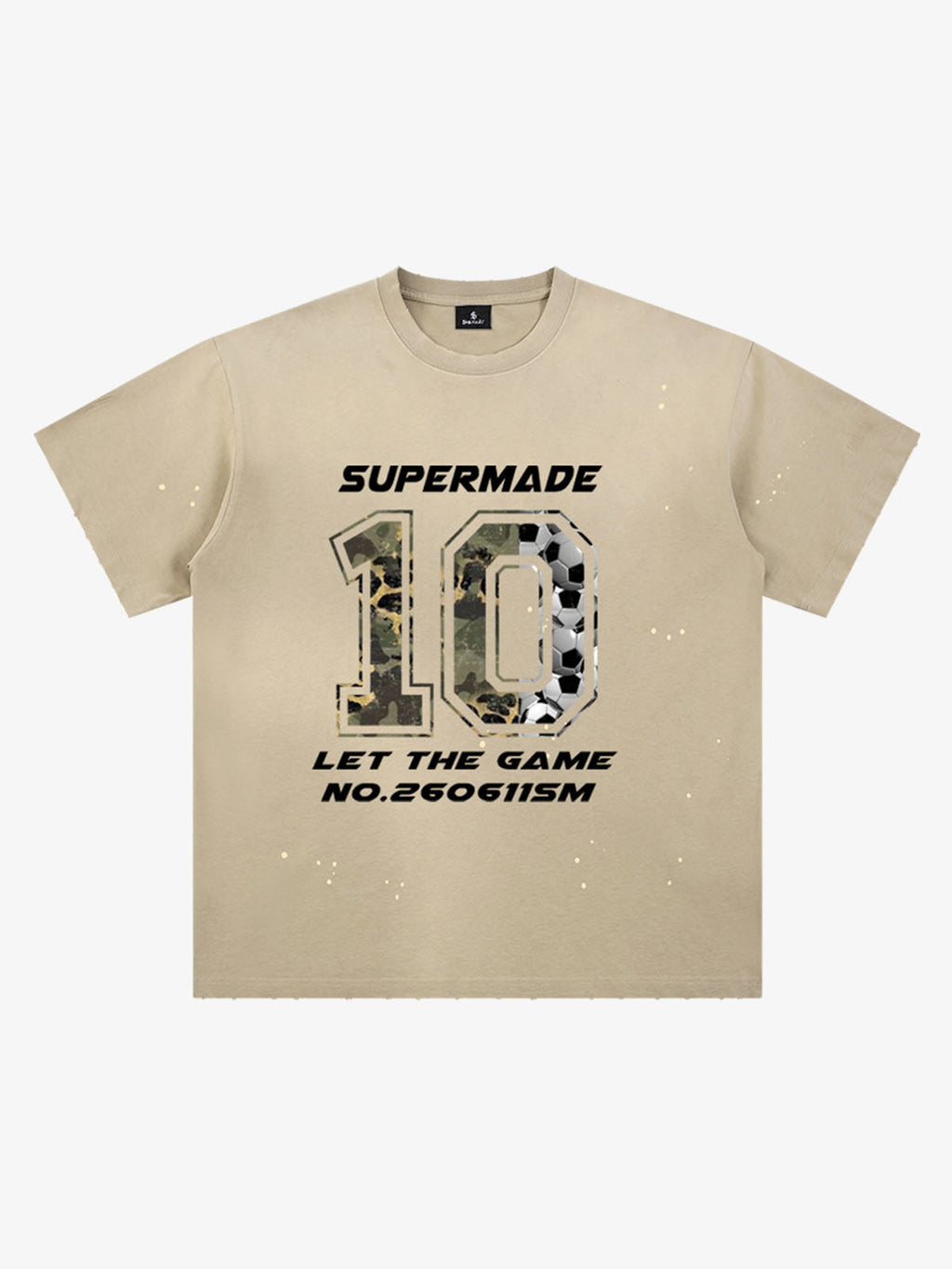 Number 10 Camo and Soccer Graphic T-Shirt