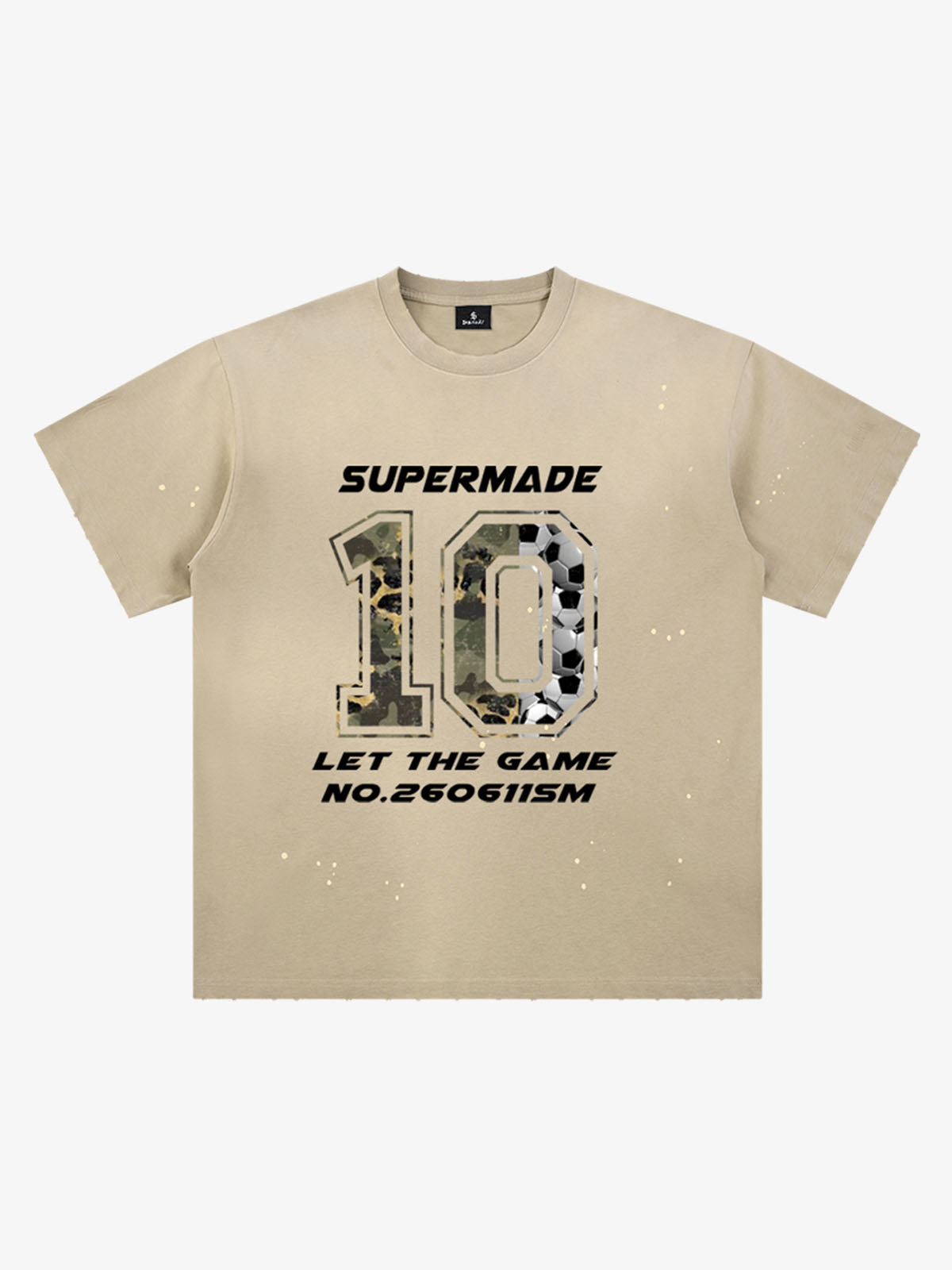 Number 10 Camo and Soccer Graphic T-Shirt