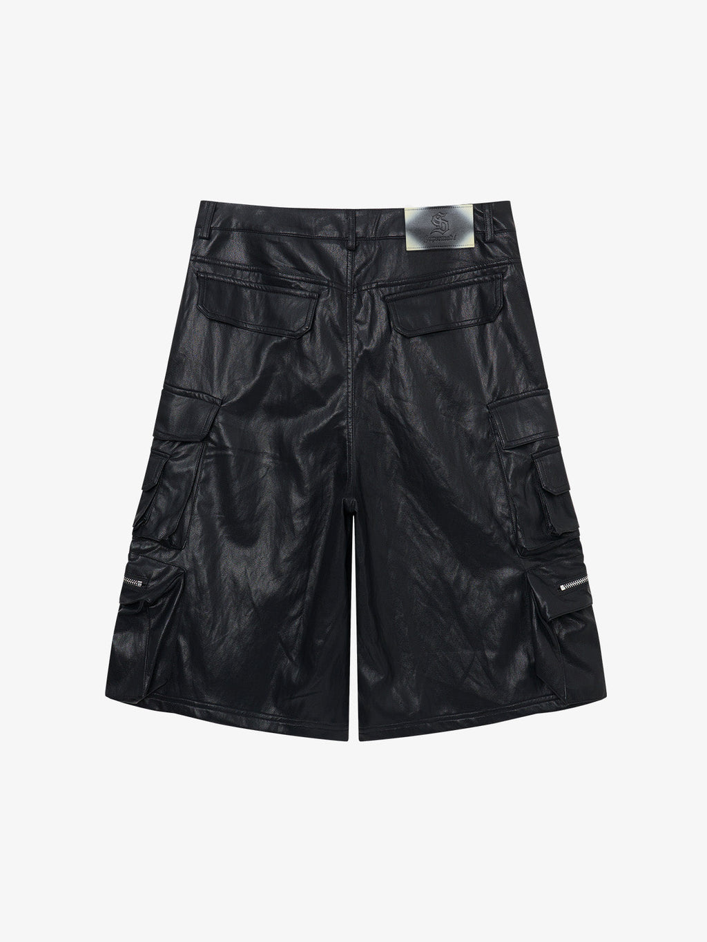Faux Leather Cargo Jorts