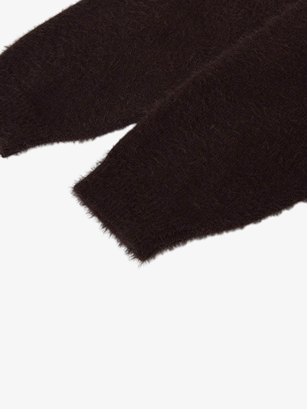 Burning Letter Jacquard Fuzzy Mohair Knit Sweater