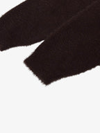 Burning Letter Jacquard Fuzzy Mohair Knit Sweater