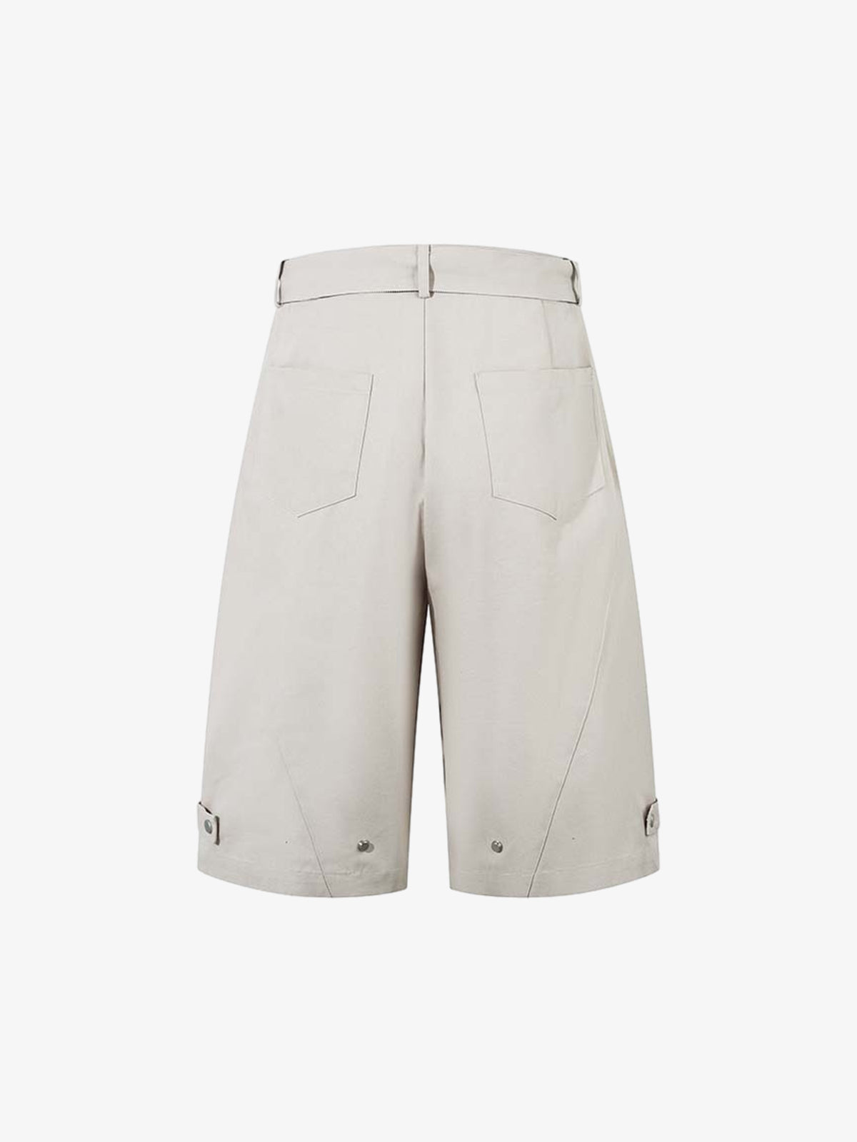 Belted Pleated Wide Leg Jorts