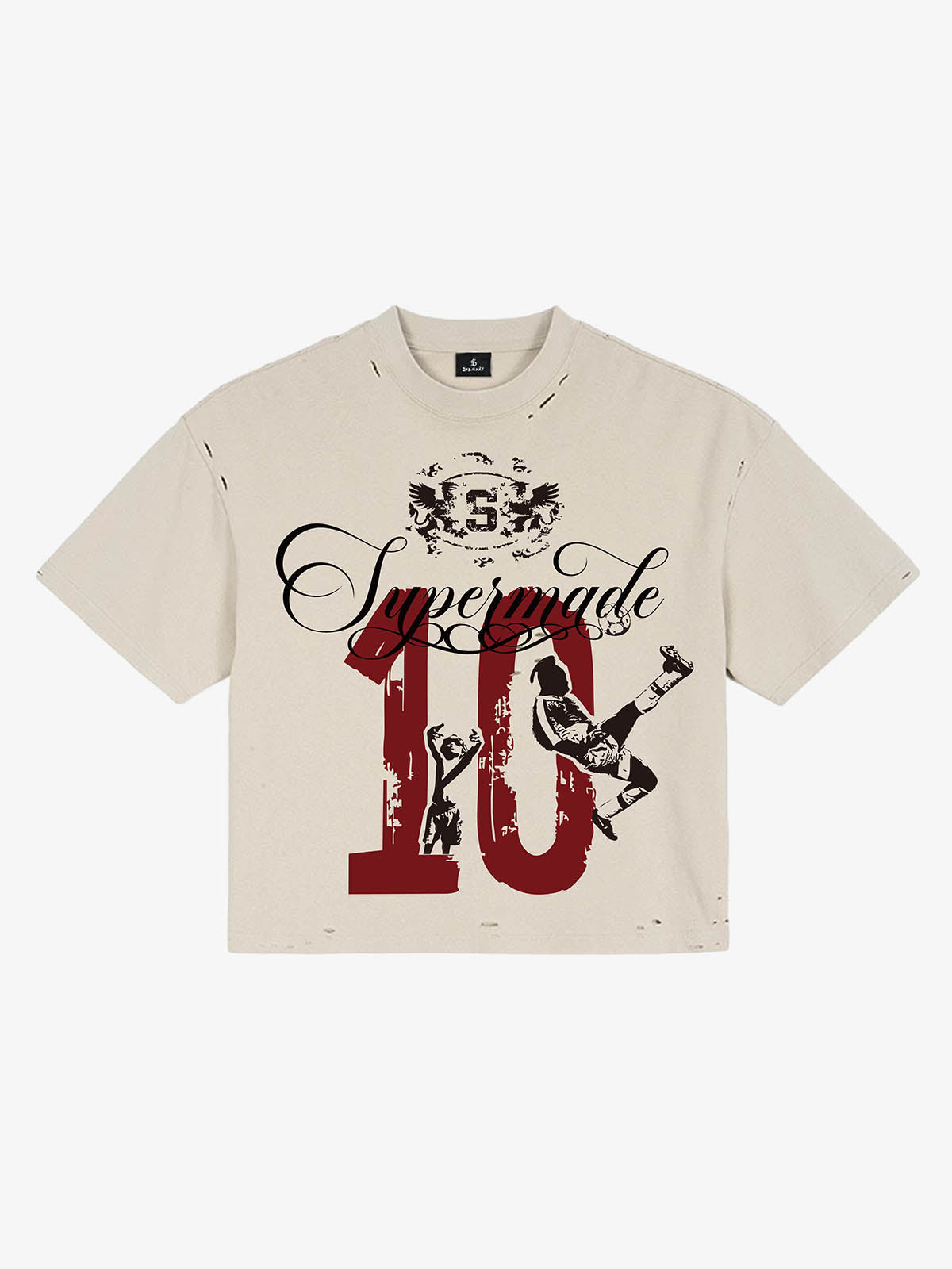 Vintage Soccer Player Graphic Number 10 T-Shirt