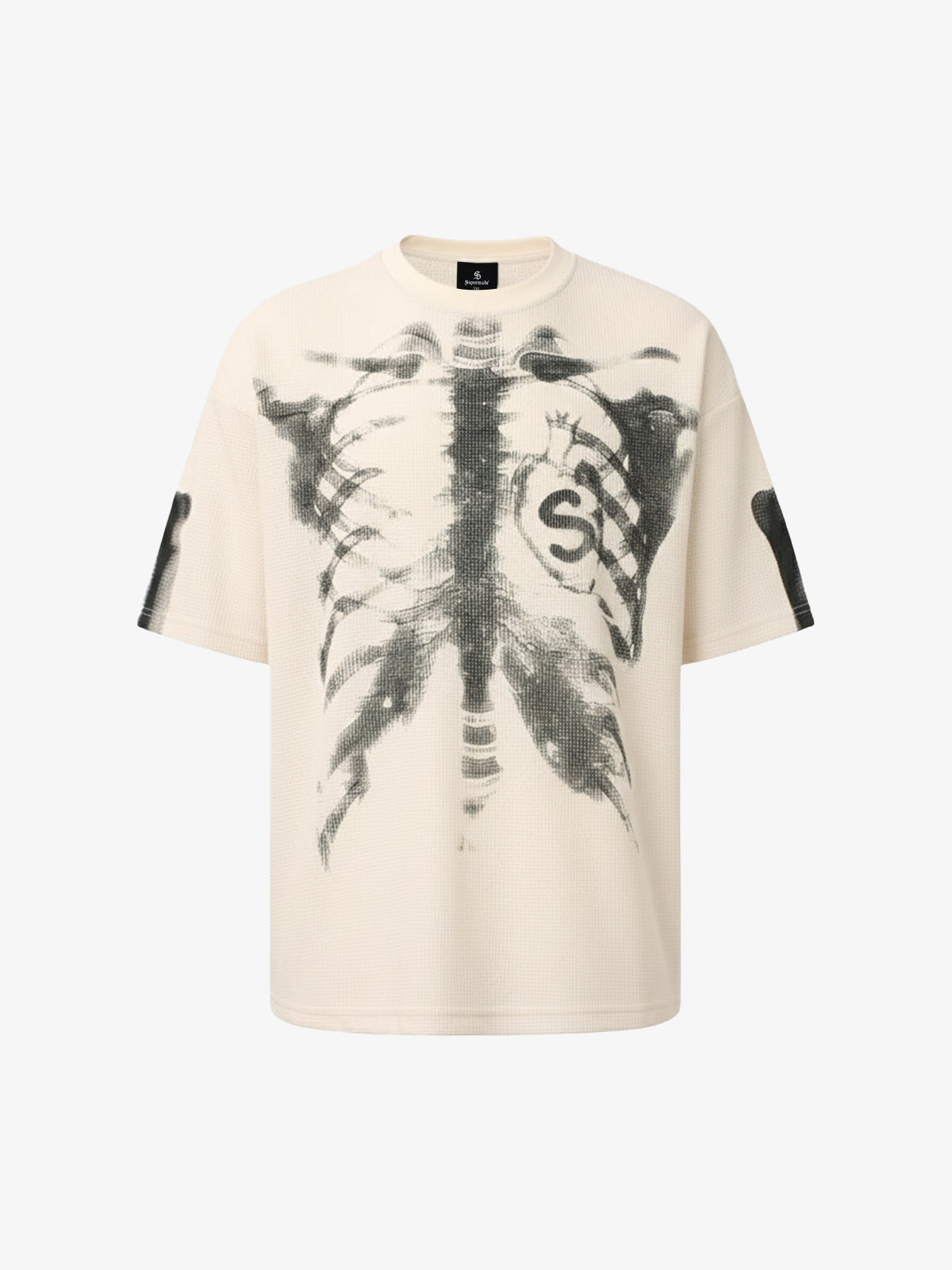X-Ray Skeleton Graphic Waffle T-Shirt