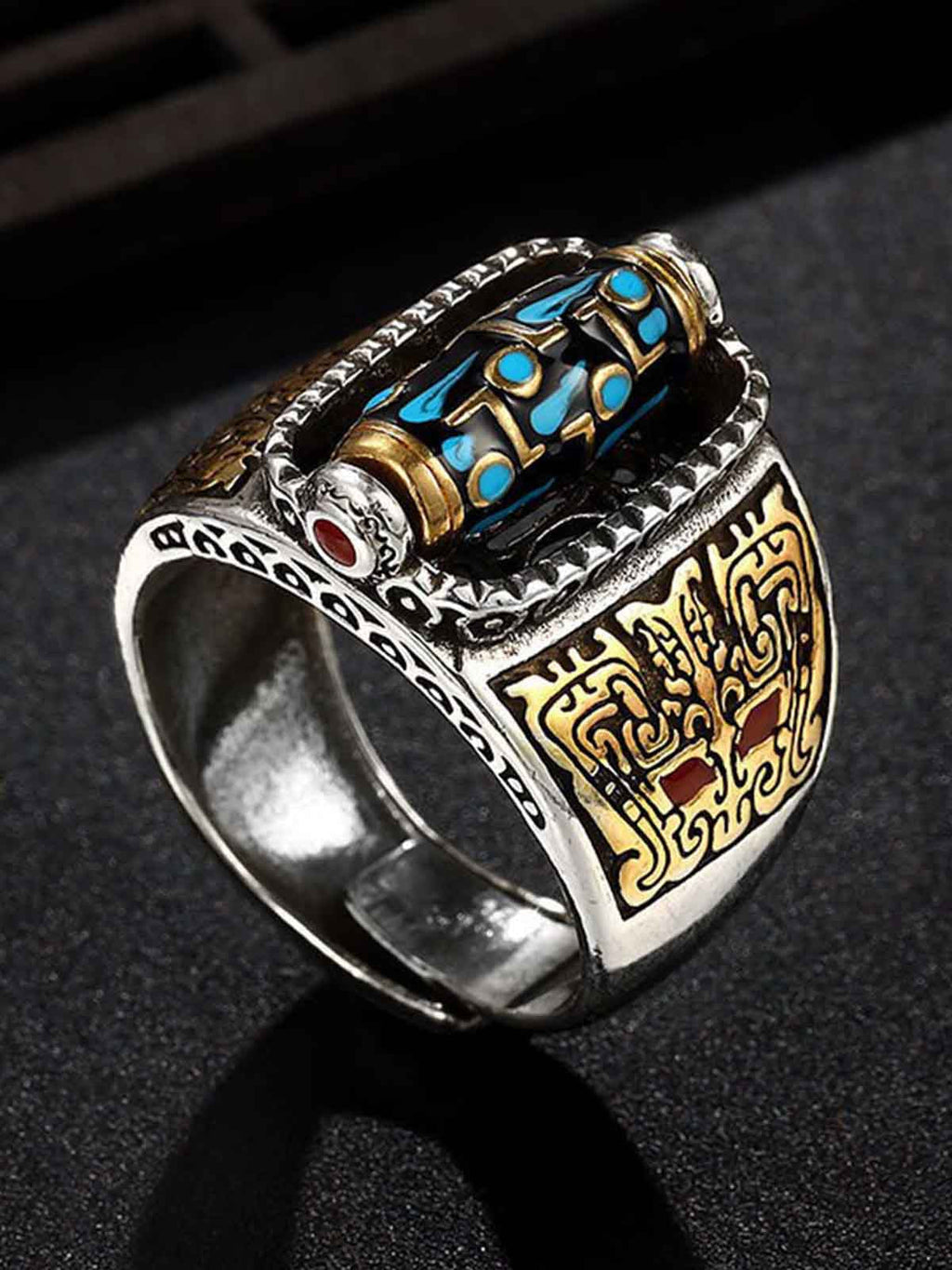 Vintage Totem Stone Ring