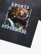 precipice Vintage Sports Basketball Graphic T-Shirt