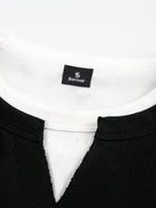 Layered Crewneck Star Print Long-Sleeve T-Shirt