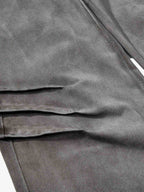 Washed Pleated Baggy Jeans