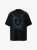 Heavy Embroidery Lightning Heart Print T-Shirt