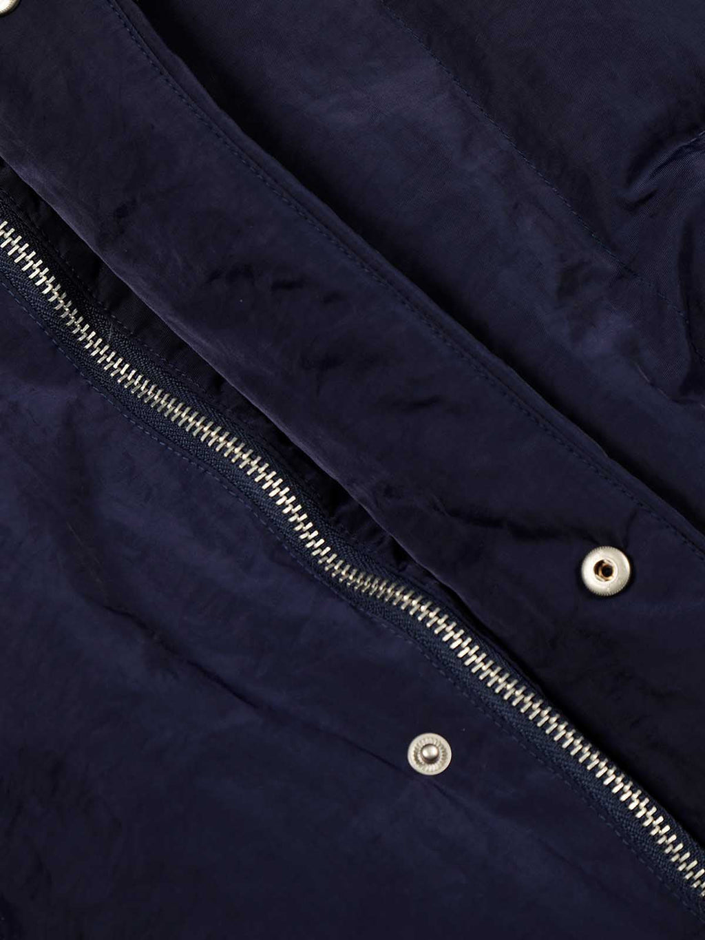 Street High-Neck Asymmetrical Placket Cotton Vest