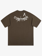 Gothic Skull Distressed Letter T-Shirt