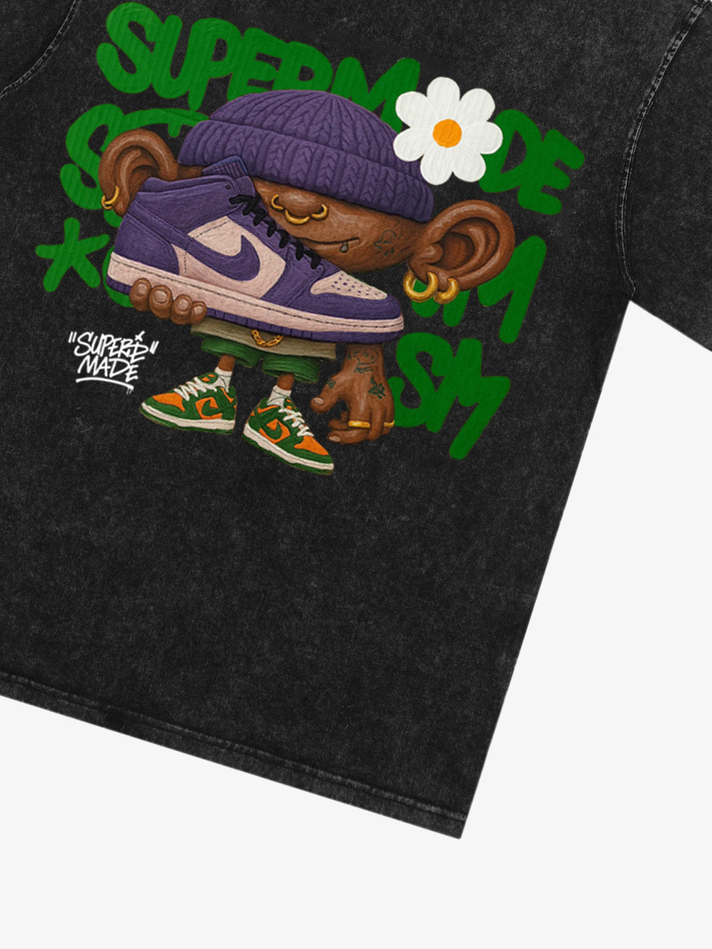 Street Cartoon Sneaker Graffiti Sneaker T-shirt