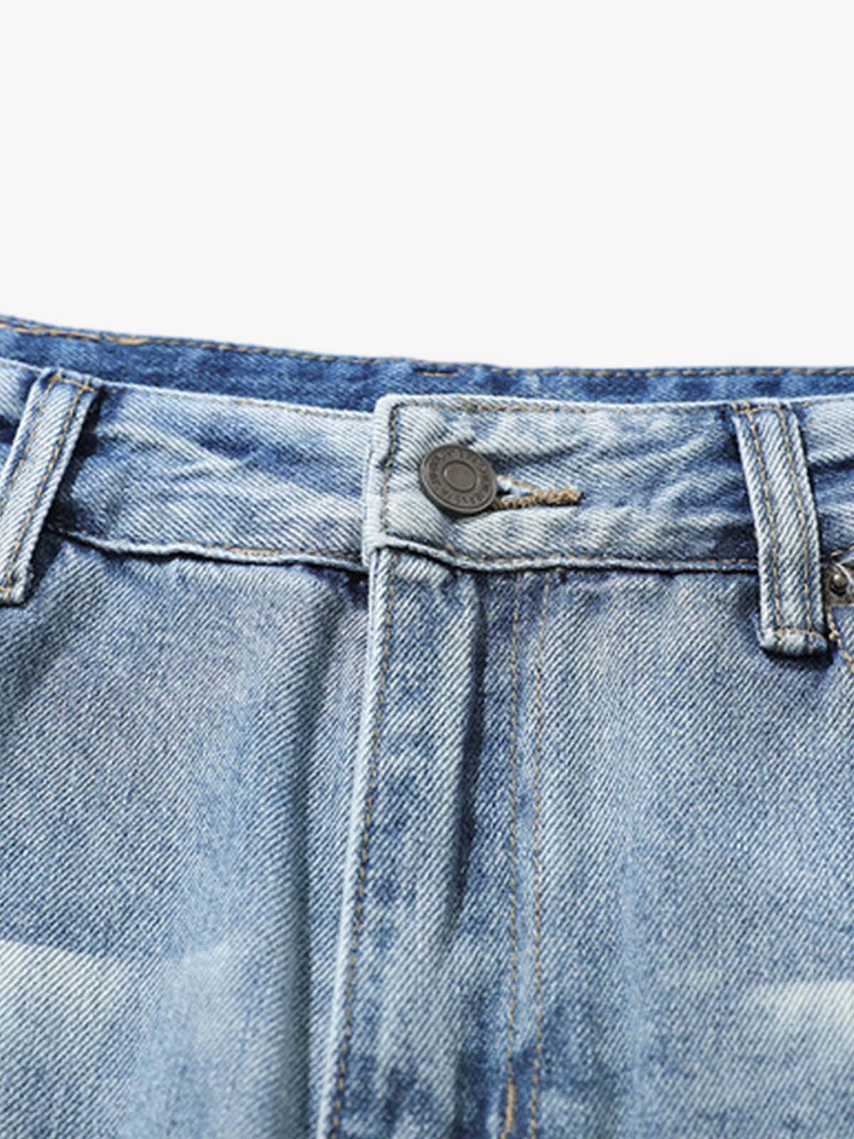 Denim Ripped Washed Distressed Jeans - 2503
