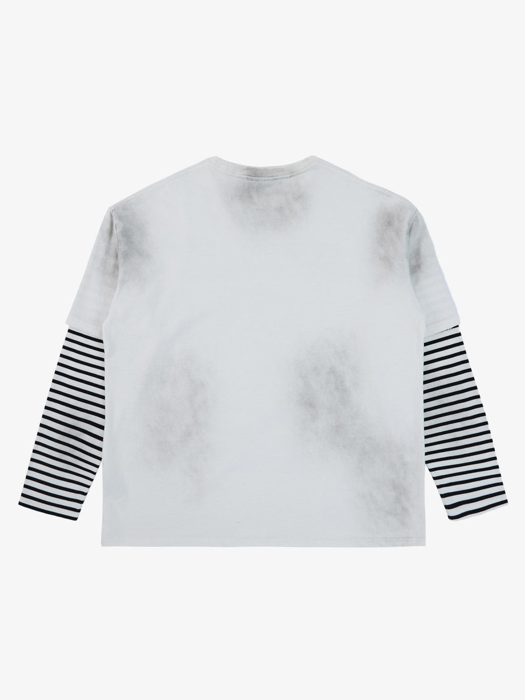 Grunge Graphic Distressed Cage Striped Long-Sleeve T-Shirt