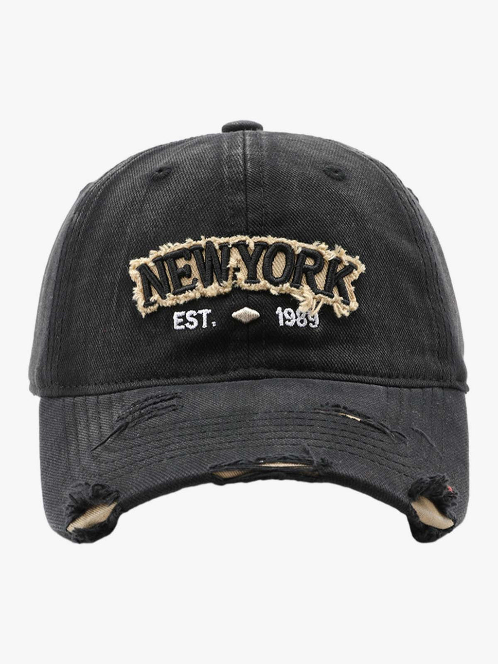 Vintage Washed Distressed Letter Embroidery Baseball Cap