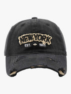 Vintage Washed Distressed Letter Embroidery Baseball Cap
