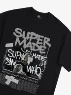 Streetwear Graffiti Character Collage Graphic T-Shirt