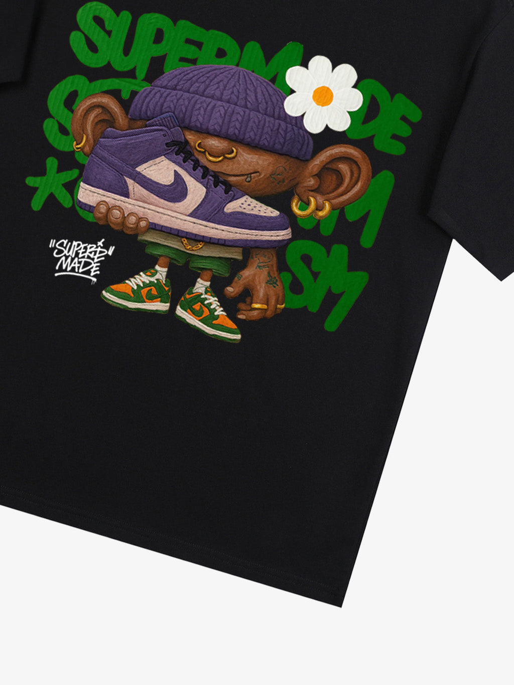 Street Cartoon Sneaker Graffiti Sneaker T-shirt