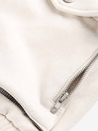 Military-Inspired Utility Shoulder Straps Zip Jacket