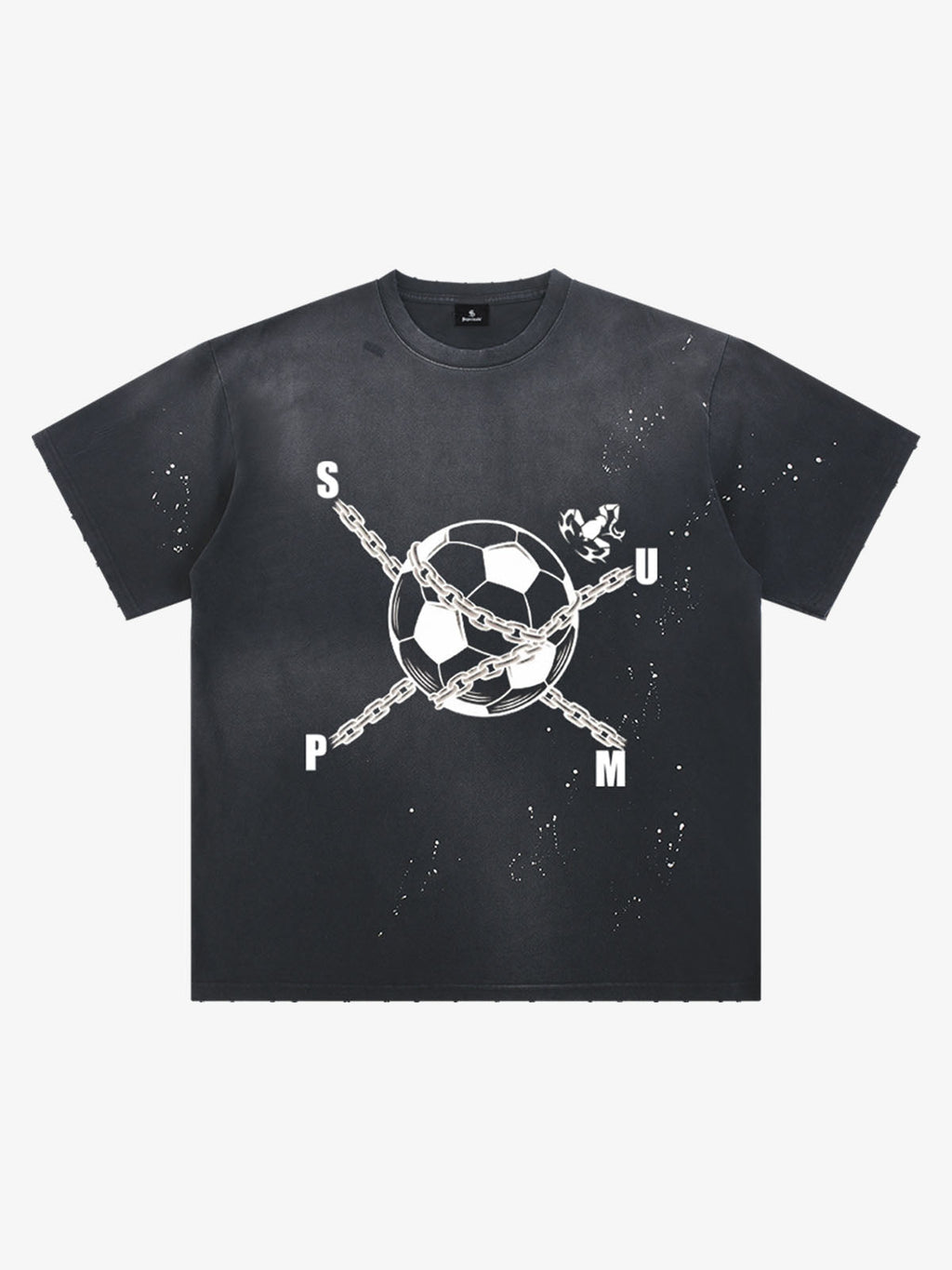 Chained Soccer Ball Graphic T-Shirt