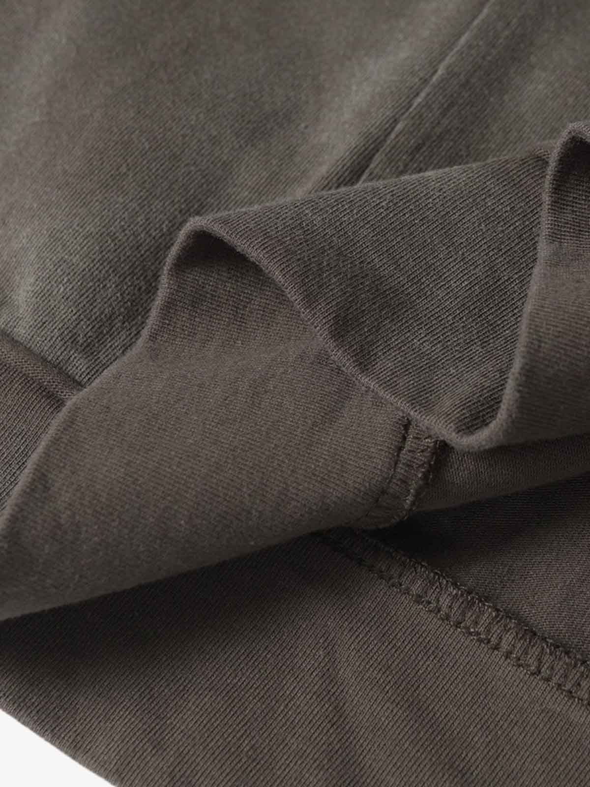 Spray Washed Raw Edge Raglan Knit T-Shirt