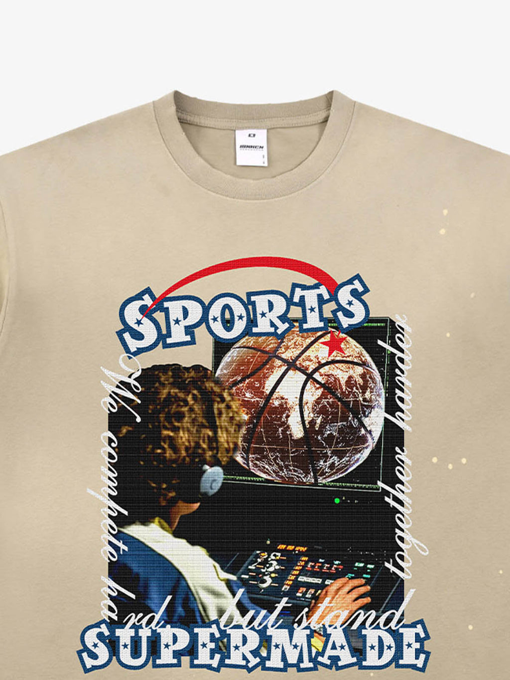 precipice Vintage Sports Basketball Graphic T-Shirt