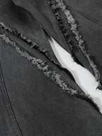 Retro Washed Distressed Deconstructed Patchwork Barrel Jeans